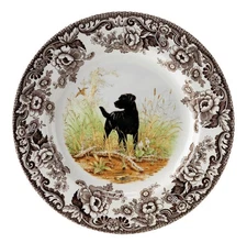 Spode Woodland Dinner Plate - Black Labrador