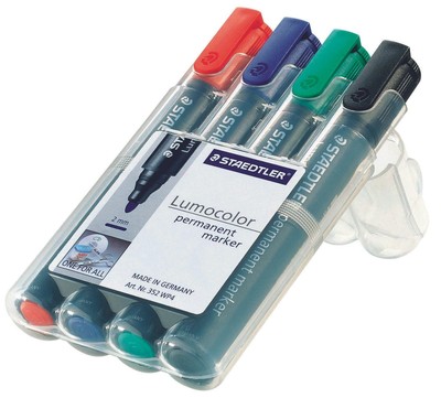 Lumocolor Permanent Marker Box 4 colours 352 WP4