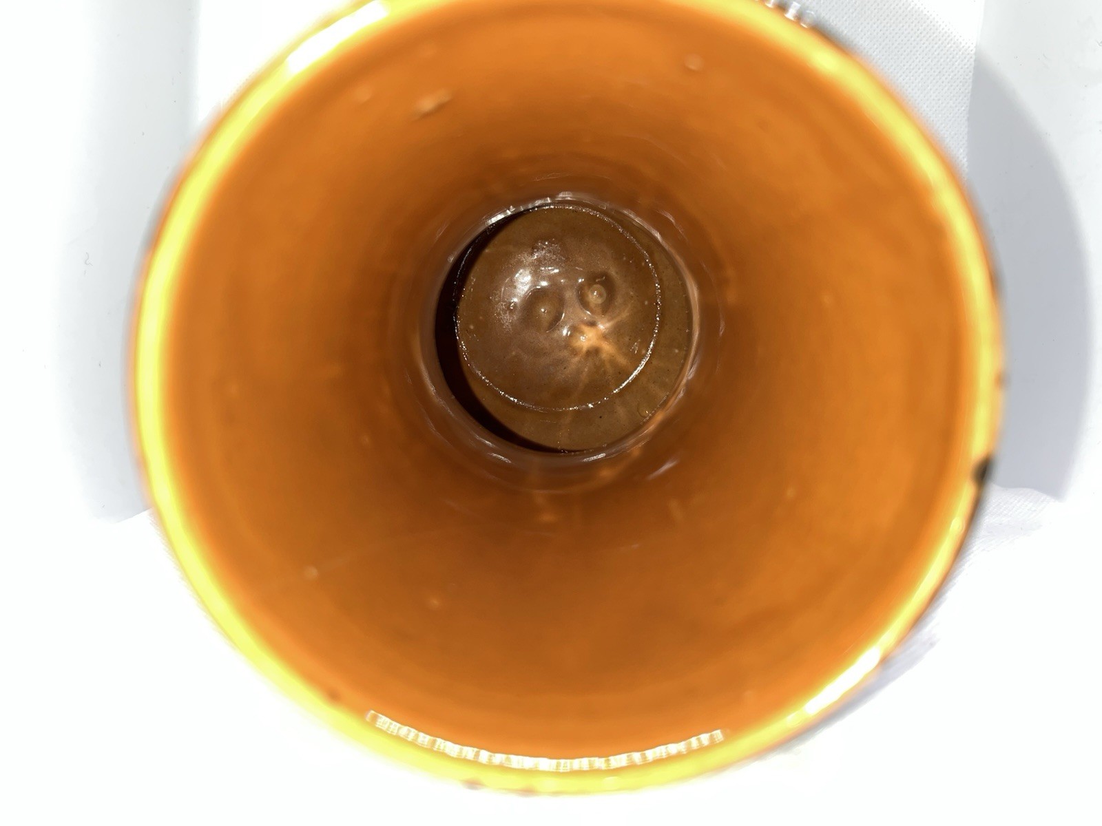 Vintage Speckled Vase Brown Black White Ceramic Sponge Paint Vase