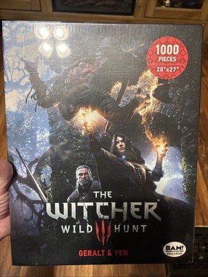 The Witcher 3 Puzzle Wild Hunt Geralt & Yen 1000 Piece 20 x27  New Sealed BAM
