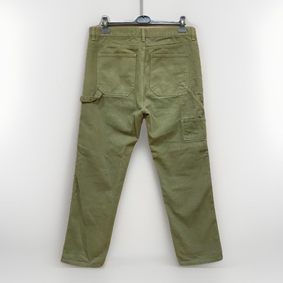 The Kooples Paris Carpenter Jeans Herren W34 L30 olivgrün gerades Bein selten