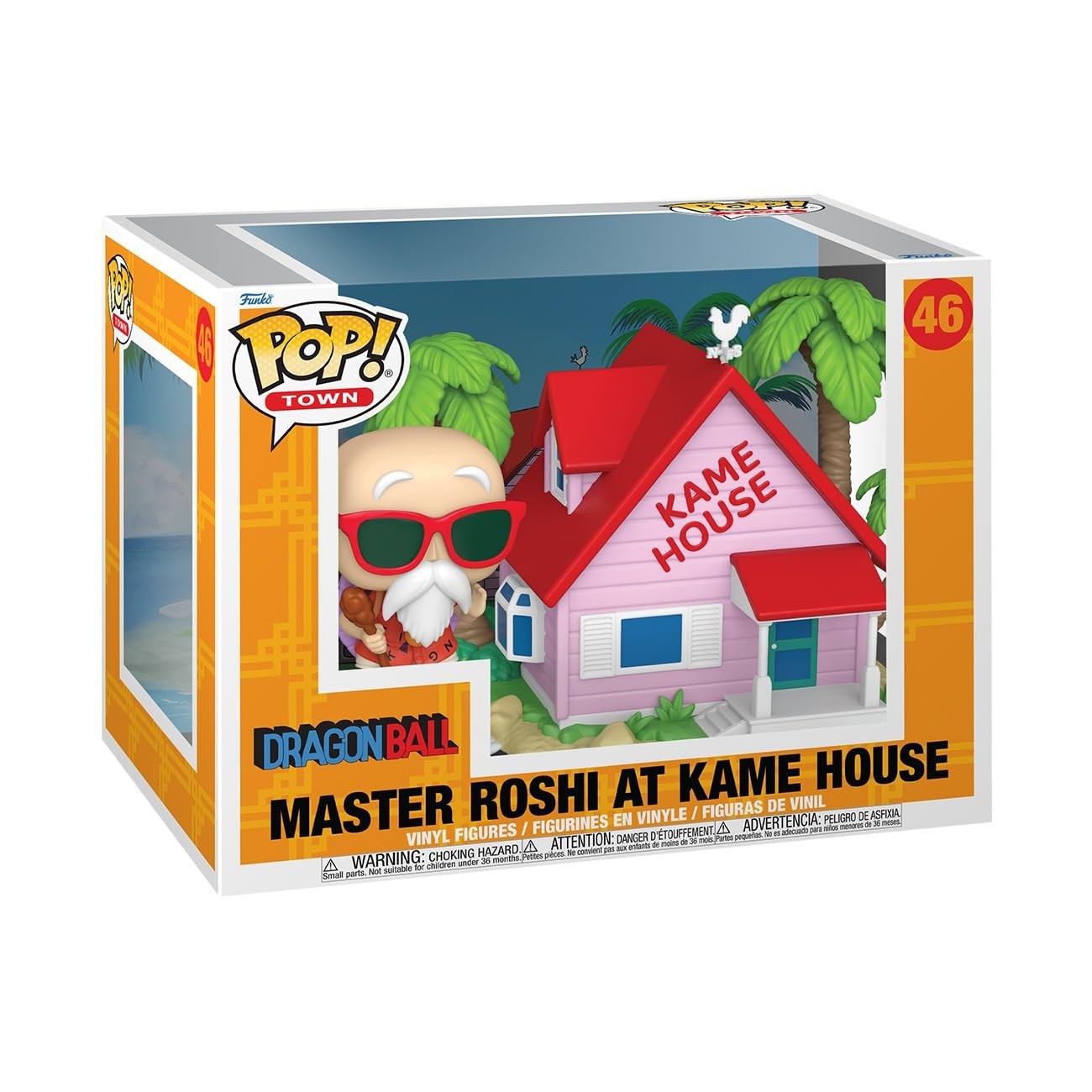 Funko Pop! Town: Dragon Ball - Kame House With Master Roshi - Figura in Vinile d