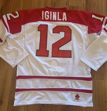 NIKE Team Canada IGINLA Hockey Jersey Red Vancouver 2010 Olympics Fight Strap XL