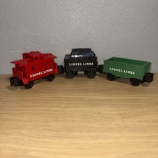 Lionel Little Lines Red/Black/Green Train Car Set - Replacement - Set Of 3