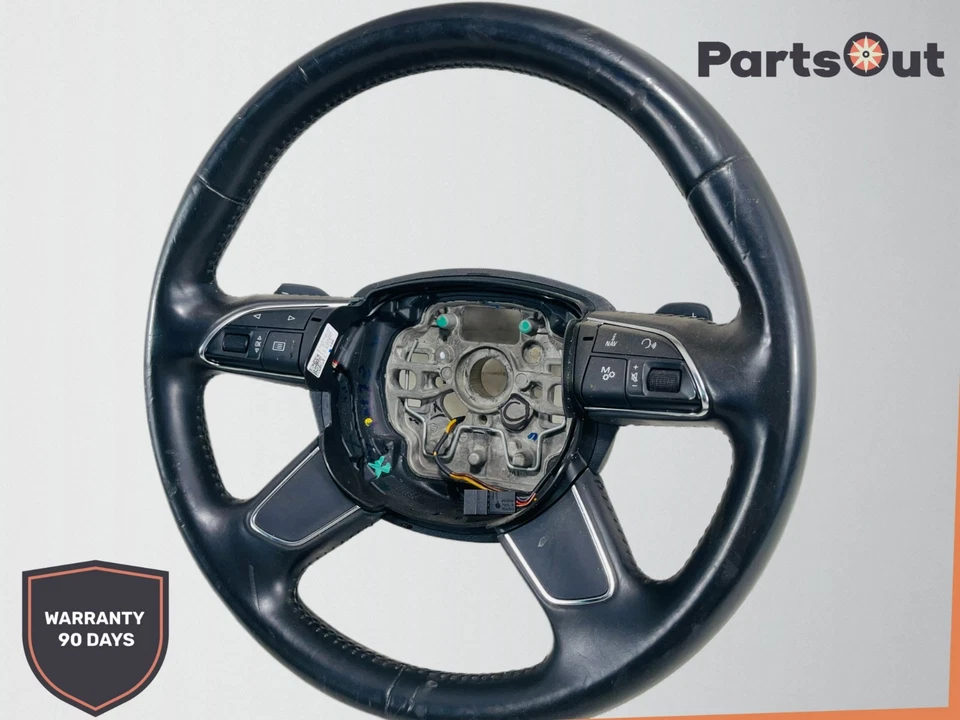 AUDI A8 QUATTRO 2011-2017 - 4 radios cuero volante térmico 4H0419091AC Foto 3 de 4