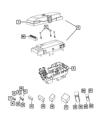 Genuine Mopar Intelligent Power Power Distribution Center 68235115AF