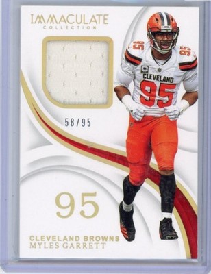 Myles Garrett Immaculate Numbers Memorabilia /95: Game-Used! 2019 Immaculate  