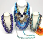 VINTAGE TO NOW FASHION/COSTUME JEWELRY NECKLACE LOT, ASSORTED TYPES & MATERIALS