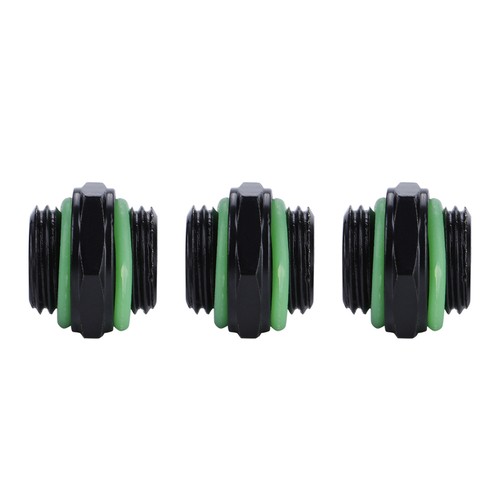 3x G1/4 Hex Nipple Thread Tube Connector With Seal Ring For PC Water Cooling NEW - Afbeelding 9 van 10