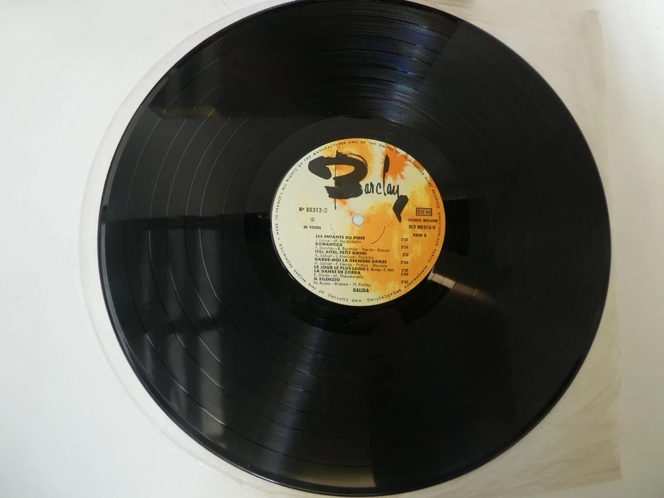 DALIDA DE BAMBINO A IL SILENZO GATEFOLD LP VINYL BARCLAY RECORD FRANCE PRESS - Image 2 of 4