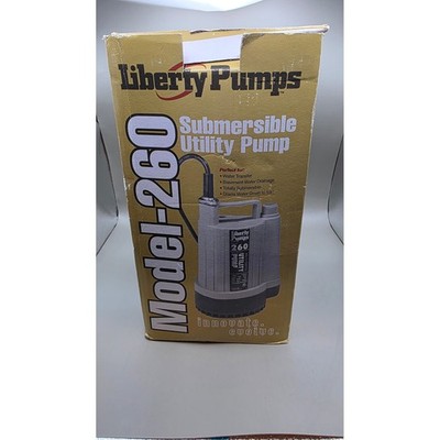Liberty Pumps Model 260 Submersible Utility Pump 1/6 HP 115V Water Transfer