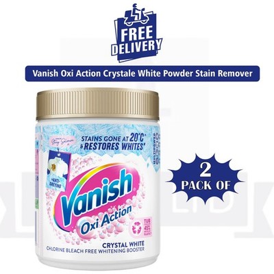 Vanish Oxi Action Crystal White Whitening Booster Bleach Free 1kg - PACK OF 2
