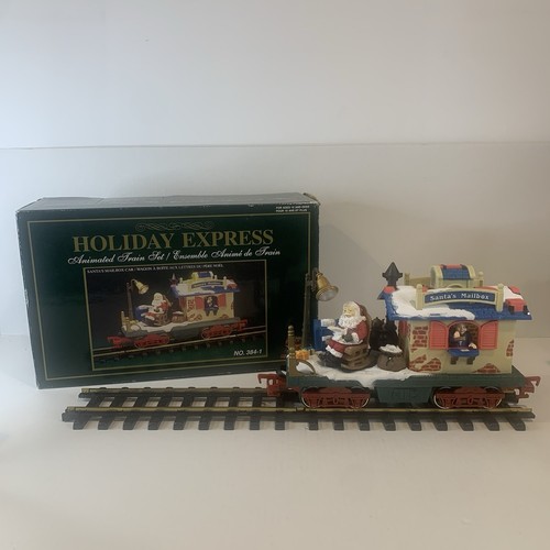 New Bright Holiday Express SANTA'S MAILBOX Post Office Animated Train Car 384-1 - 第 1/11 張圖片
