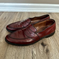 450 Allen Edmonds Randolph Mens 12 C Burgundy Oxblood Penny Loafer Dress Shoes