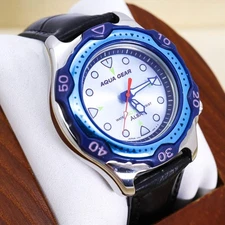 SEIKO ALBA Watch AQUAGEAR Rotating Bezel Leather  SEIKO,14961