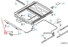 Kit de 7 E38 54128173104 réparation de roulement de déflecteur de toit ouvrant