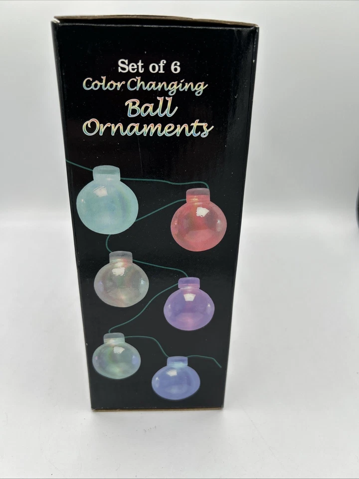 Juego de 6 adornos de bola LED que cambian de color cada bola cambia de color individualmente Foto 4 de 4