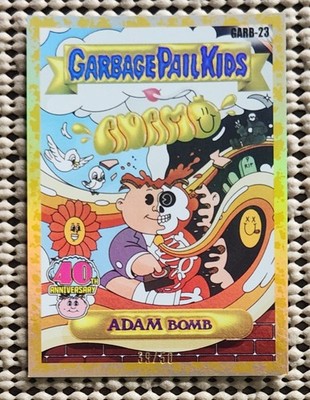 ADAM BOMB GOLD REFRACTOR (#39/50) 2025 GPK 40TH ANNIVERSARY SP CHASE LOUIS WES