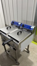 Electric fryer, Countertop Double tank Fryer Commercial 3KW+3KW 13A, 10 Litres