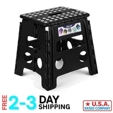 Foldable Step Stool - Lightweight & Non-Slip for Kids & Adults - 13" High