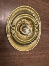 VTG 1960’s MCM Ashtray Made In USA Lite Green