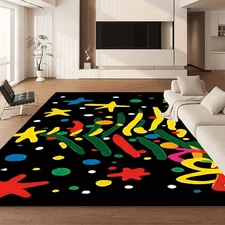 Vintage Modern Style Mat 850g㎡ High-Definition Printed Non-Slip Floor Mat Ultra-