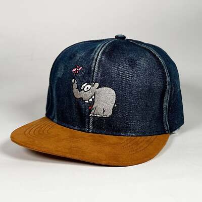 Basecap Jeans Ottifant mit Blume Cap by Otto Waalkes