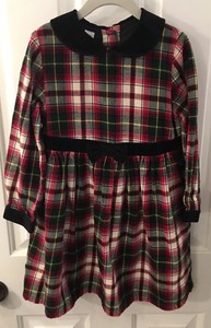 red and black flannel dress