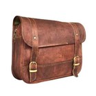 Vintage Leather Luggage Universal Motorcycle Bicycle Storage Saddle Bag Panniers