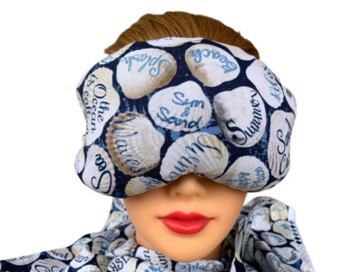 Eye Mask Lavender Eucalyptus, Sinus, Herbal Pack, Hot Cold Pack, Beach Words