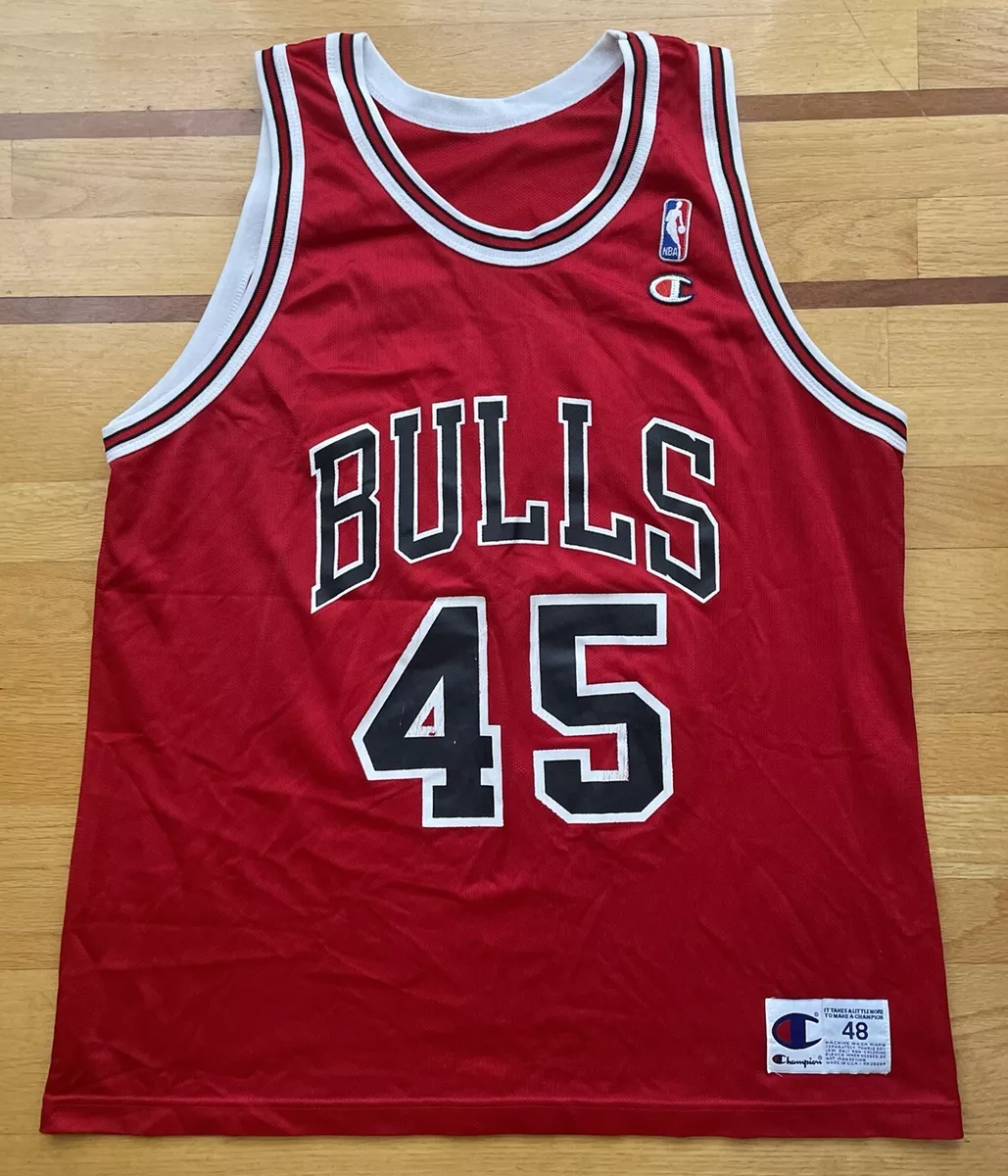 Michael Jordan Number 45 Chicago Bulls Red Jersey