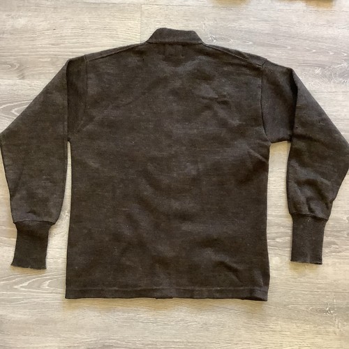 Vintage Early 1950’s Brown 100% Virgin Wool Cardigan Deadstock Size M Sold ASIS - Picture 3 of 15