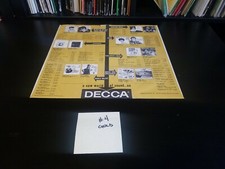 Vintage Decca 12" Album LP Record Paper Inner Printed Sleeve 4 GOLD