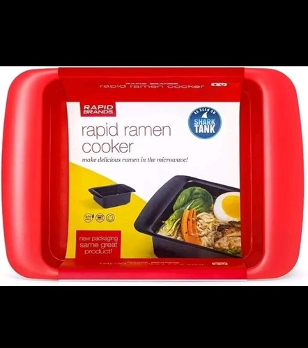 New 4-Pack Rapid Ramen Cooker Microwave Ramen BPA Free Dishwasher Safe Red - 第 1/7 張圖片
