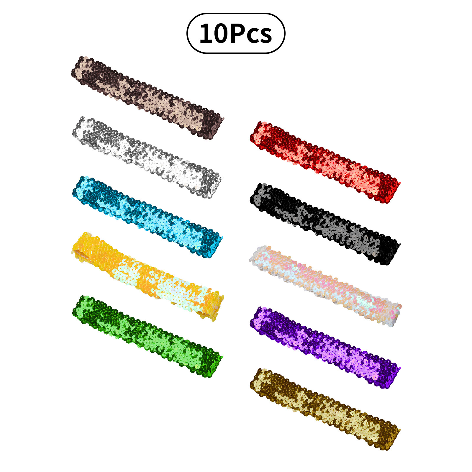 Colorful Glitter Elastic Band Headwear for Women Girls Music Festivals