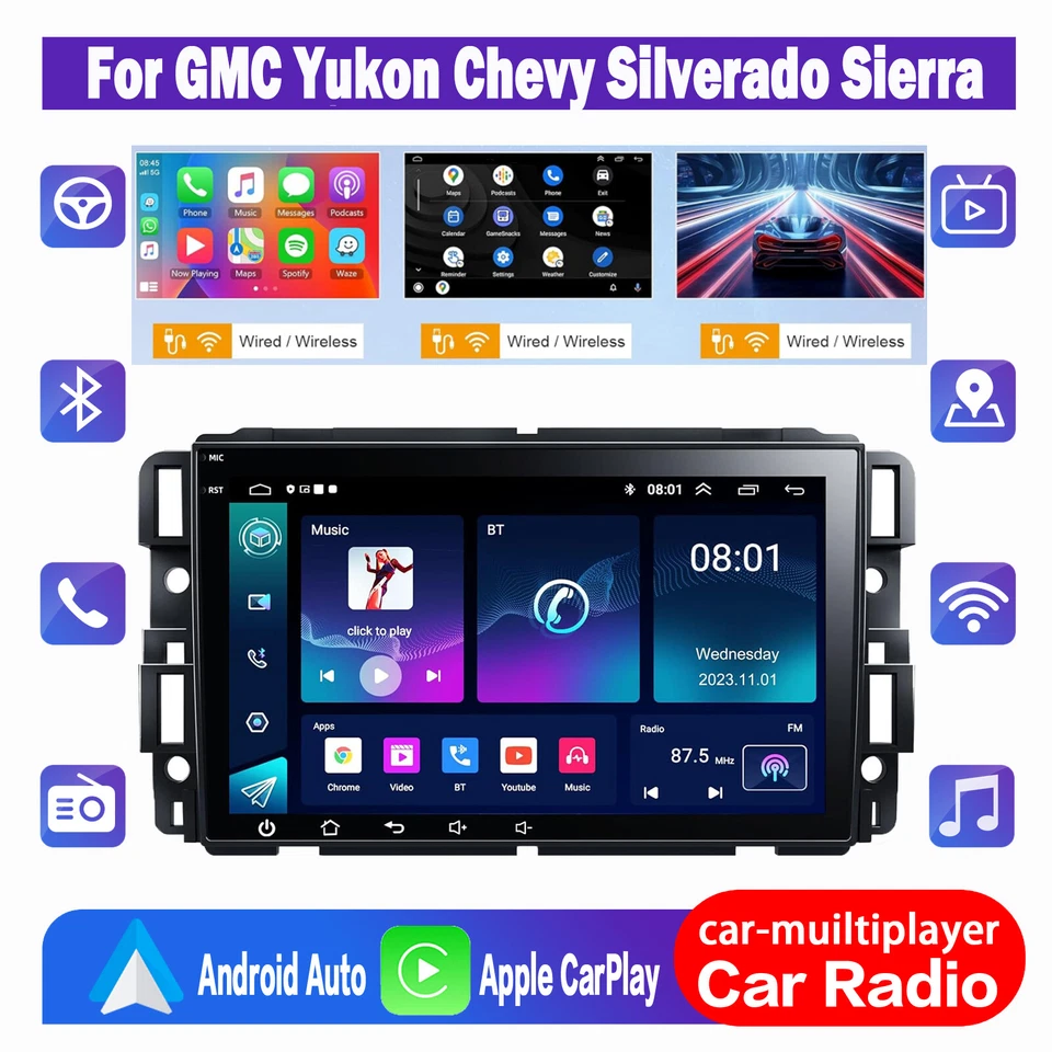 For 2006-2007 Chevy Monte Carlo Android Car Radio Stereo CarPlay Android Auto Foto 4 de 4
