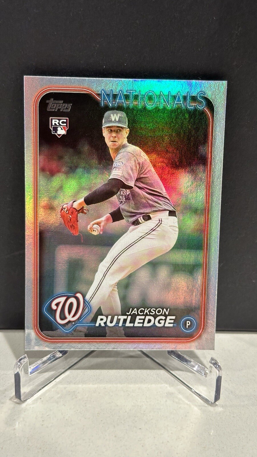 Jackson Rutledge Topps 2024 Topps Jackson Rutledge Rainbow Foil RC #503 Nationals | eBay