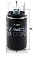 Mann-Filter W 719/53 ÖLfilter FÜR VW