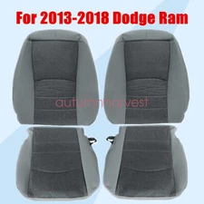 Front Bottom & Lean Back Seat Cover Diesel Gray For 2013-2017 2018 Dodge Ram