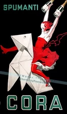 Cora Spumati 1926 Italian Liqueurs Vintage Poster Print Retro Style Wall Art
