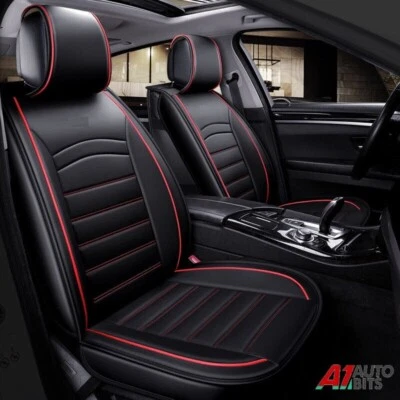 Housses De Siège Avant En Cuir PU Noir Pour Mitsubishi Outlander ASX - Photo 1/4