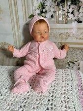 ADORABLE Knit Baby Doll Outfit For Reborn Infant Newborn PINK