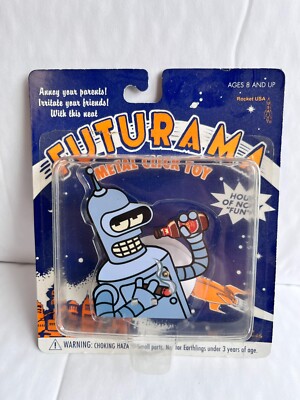 NEU IN OVP 2001 ROCKET USA FUTURAMA METAL CLICK TOY SERIES ROBOT BENDER ITEM