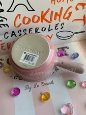 LE CREUSET 16OZ 450ML MILKY PINK FRENCH ONION SOUP BOWL W HANDLE RARE AUTHENTIC