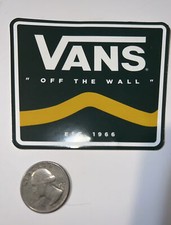 VANS Skateboard Shoe Green Off The Wall Since 1966 Vintage Skateboarding STICKER
