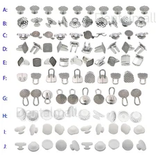 Dental Orthodontic Metal Ceramic Cleat Lingual Button Hinges Traction Hook Turbo