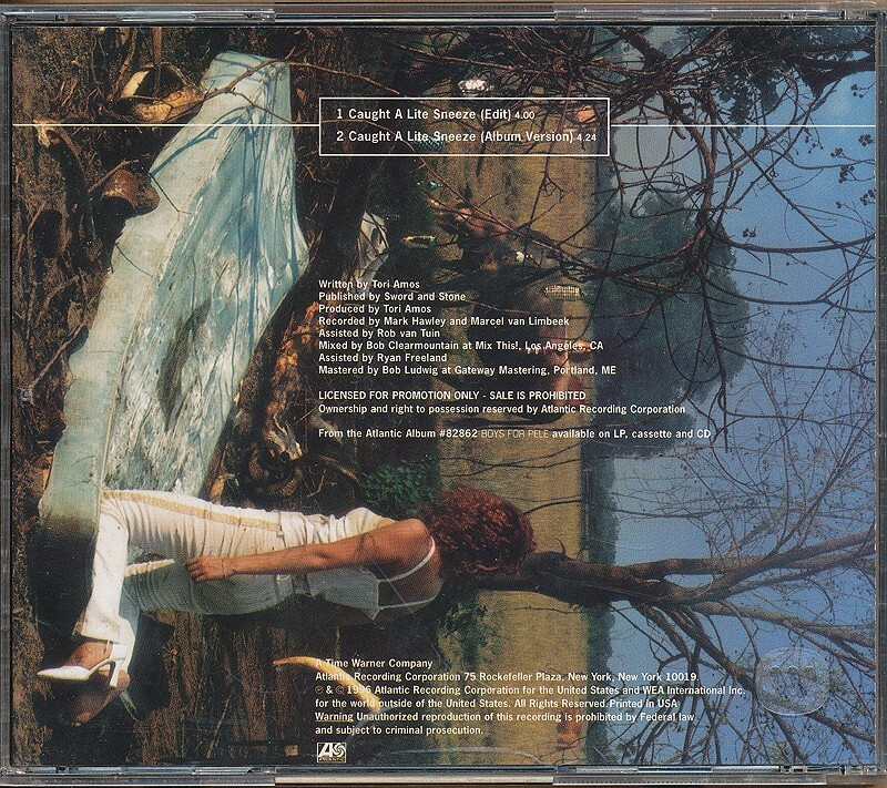 Tori Amos - Caught a Lite Sneeze RARE promo CD single w/ edit '96