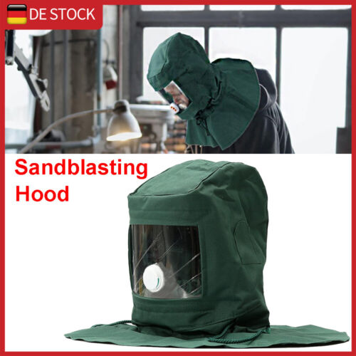 Sandstrahlhaube Maske Sandstrahler Anti Werkzeuge Helm Schutz Wind Schutzmaske - Bild 3 von 9