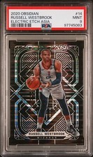 2020 - 21 Panini Obsidian Electric Etch Asia  Russell Westbrook PSA 9