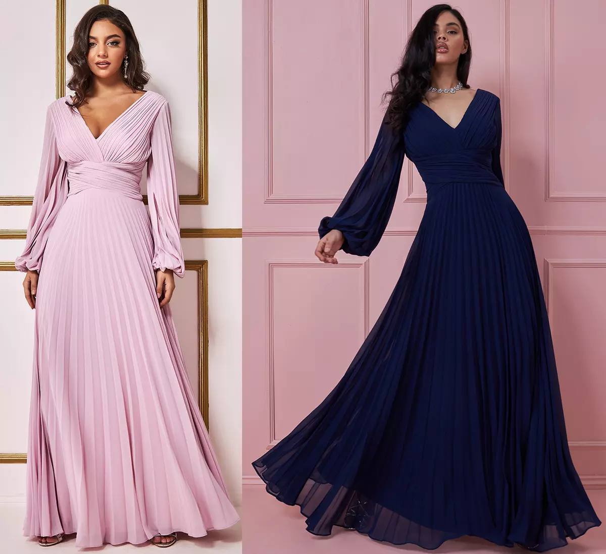 Chiffon maxi gown sale